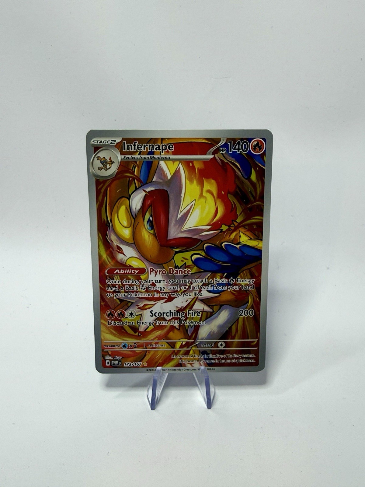 Infernape 173/167 Twilight Masquerade Illustration Rare IR Holo Pokemon Card NM