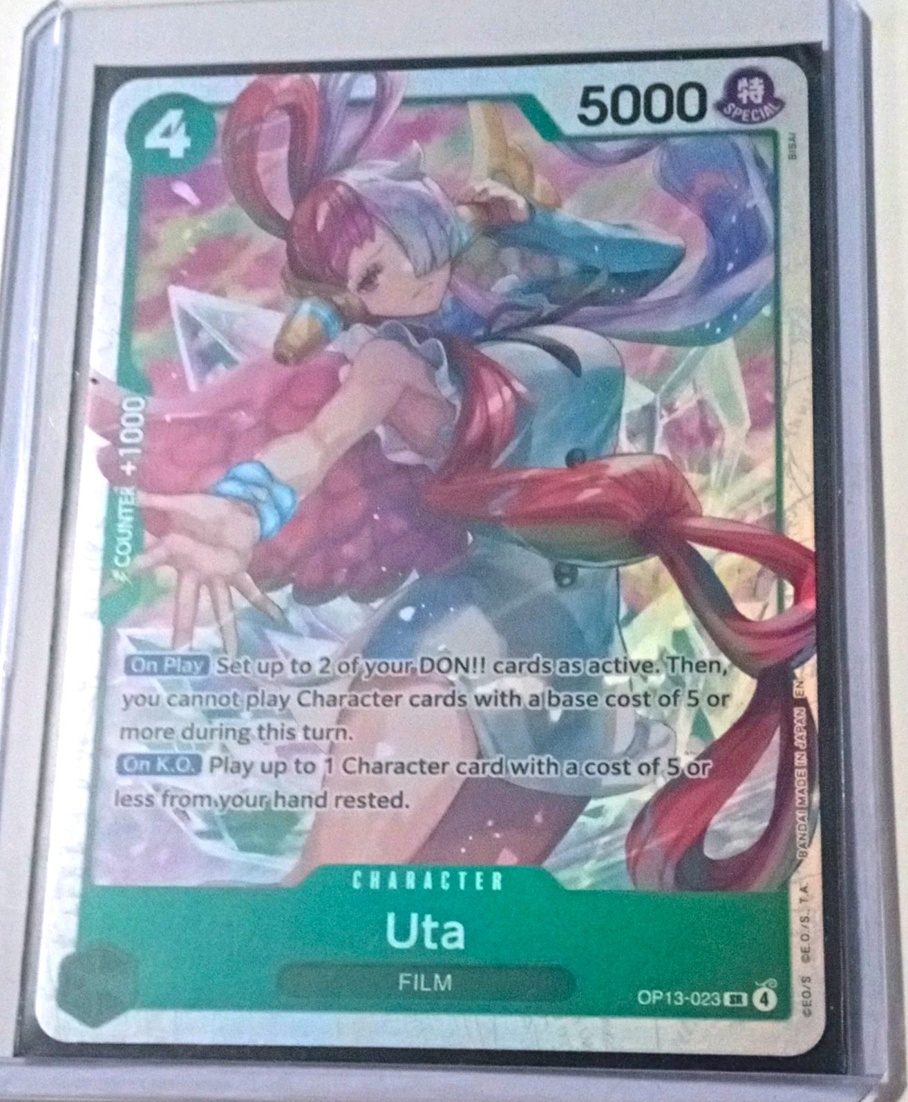 Bandai One Piece Uta OP13-023 speciale rara lamina parallela EN 5000 C4