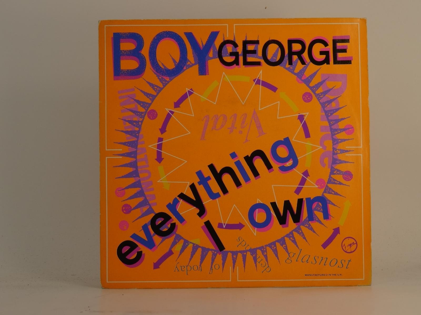 BOY GEORGE EVERYTHING I OWN (69) 2 Track 7" Single plus Picture Sleeve VIRGIN RE