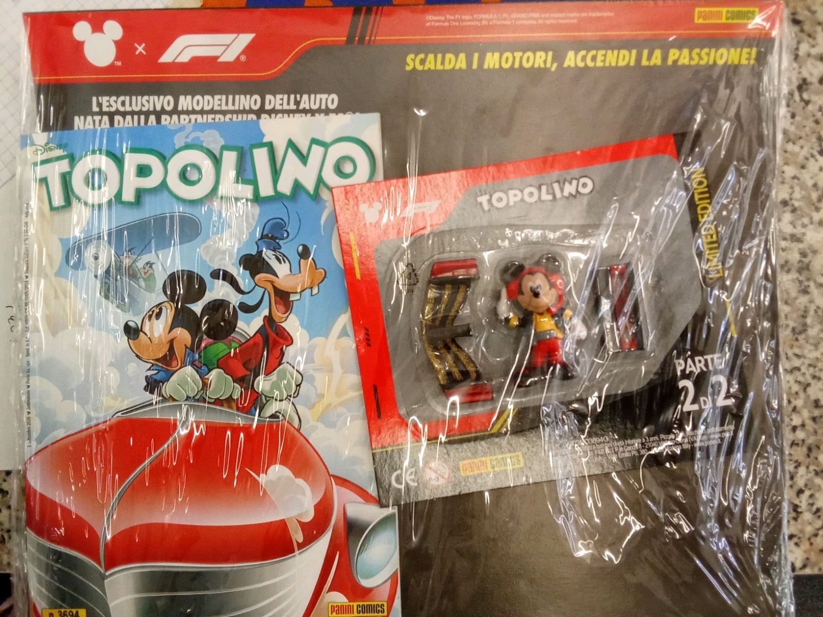 TOPOLINO n. 3694 AUTO F1 parte 2 personaggio Topolino