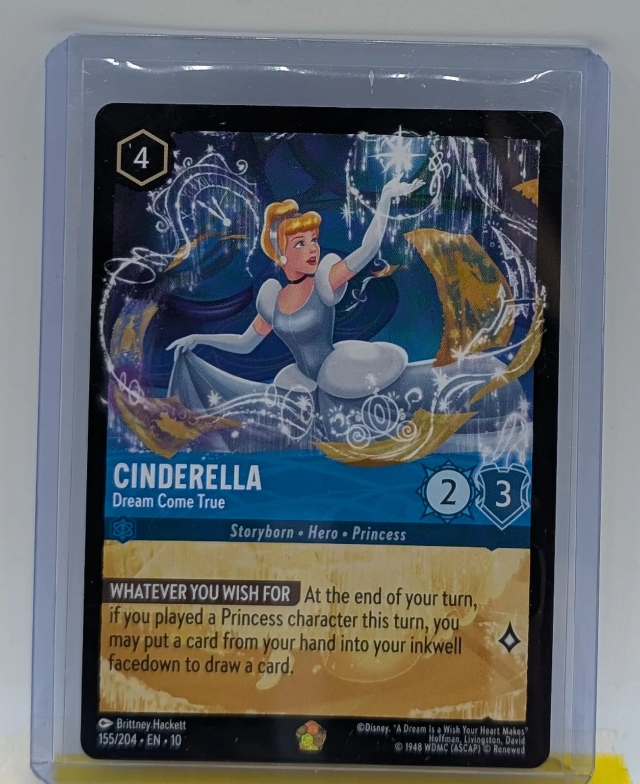Disney Lorcana -Cinderella - Dream Come True 155/204 Legendary