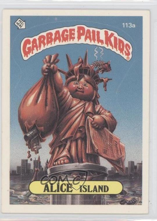 Topps Garbage Pail Kids 1986 Serie 3 Alice Island (Two Star Back Brother) 1b8