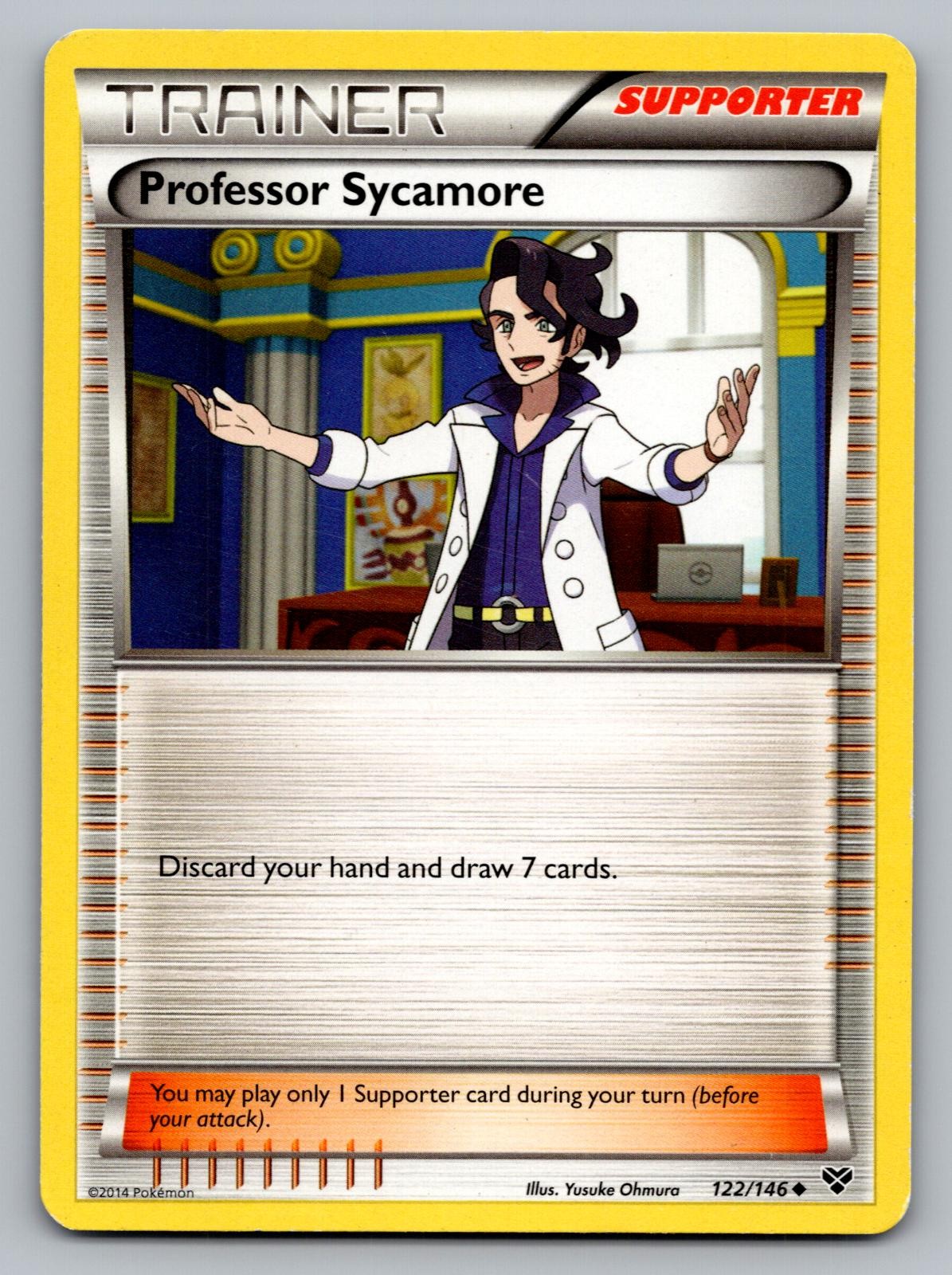 Professor Sycamore 122/146 Non Comune XY Set Base Pokemon Giocato Moderatamente