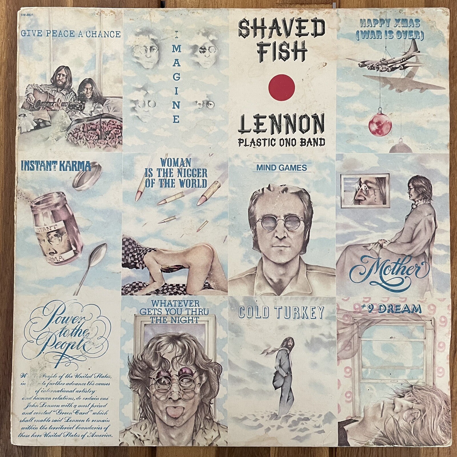 John Lennon - Shaved Fish 1972 Capitol Purple Label SW - 3421 - Vinyl LP