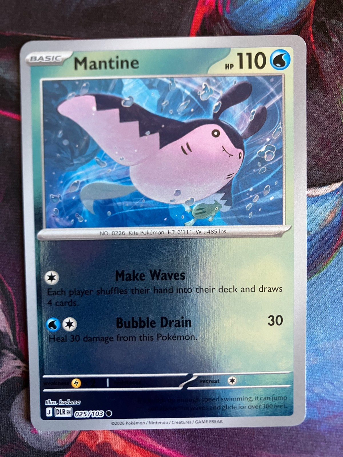 Mantine 025/103  Reverse Holo- Delta Reign - DLR en- Pokemon Card