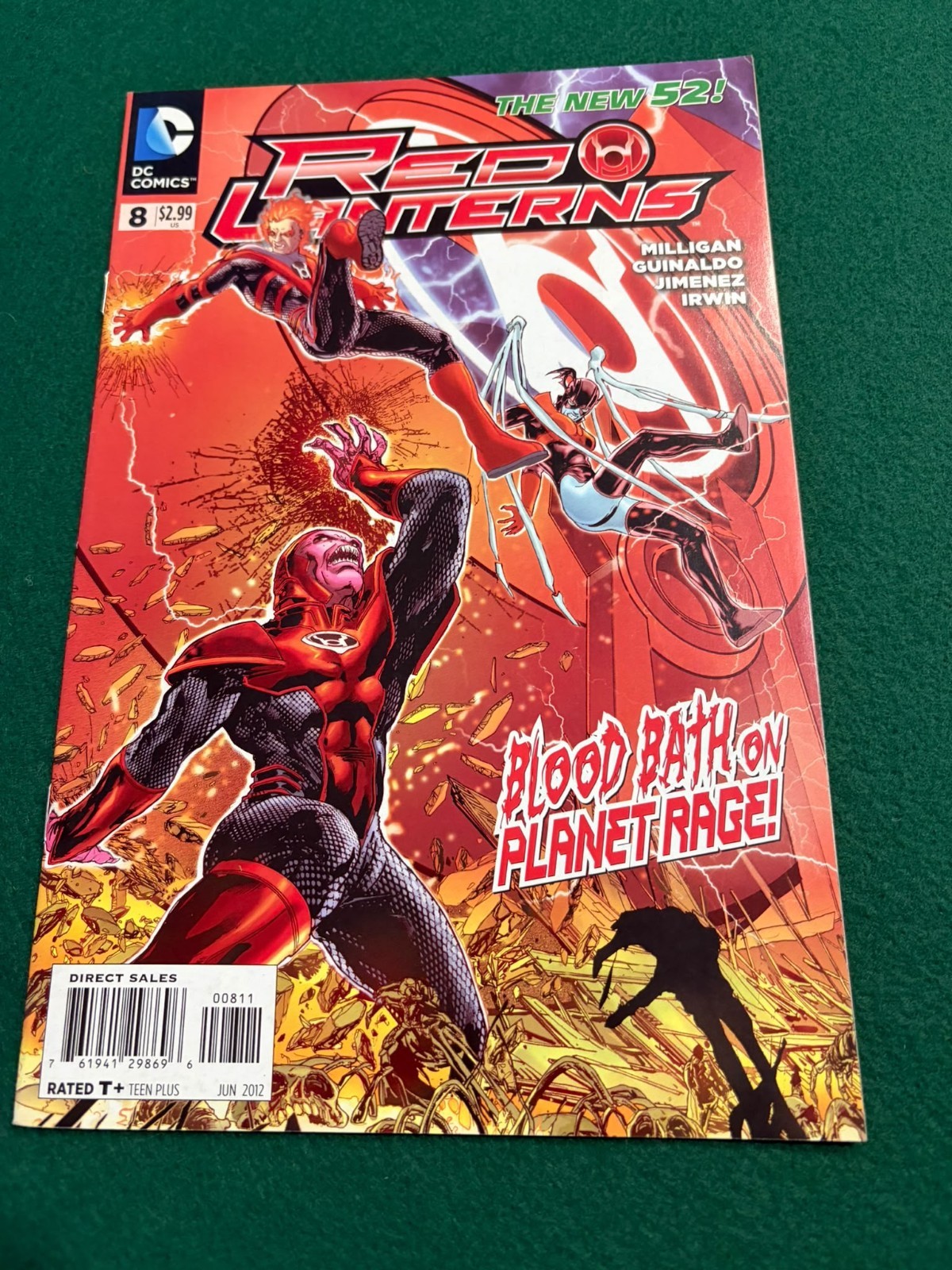 Red Lanterns #8 The New 52 DC Comics Blood Bath on Planet Trage 2012