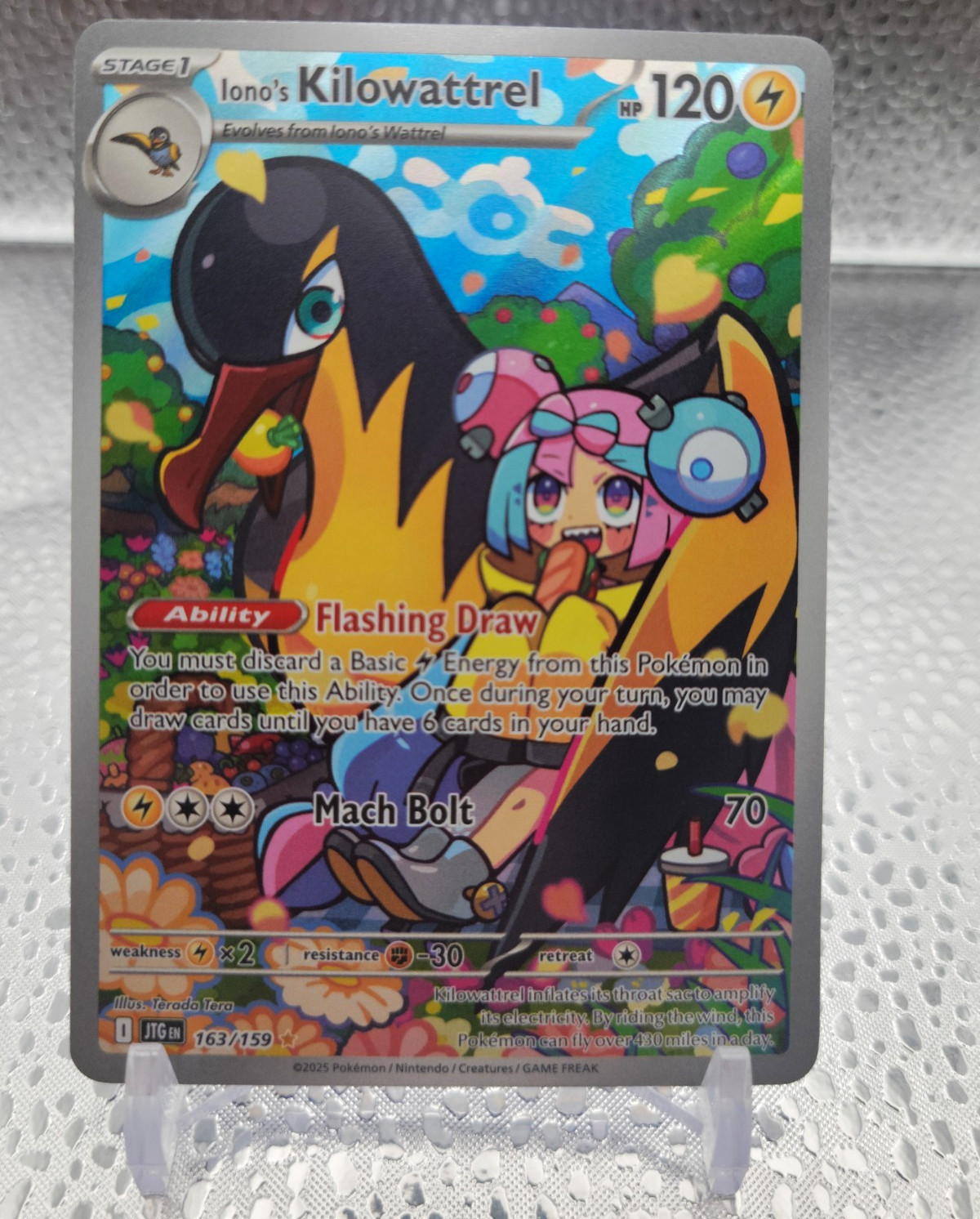 Ionos Kilowattrel 163/159 Viaggio Insieme Illustrazione Rara Full Art Holo NM