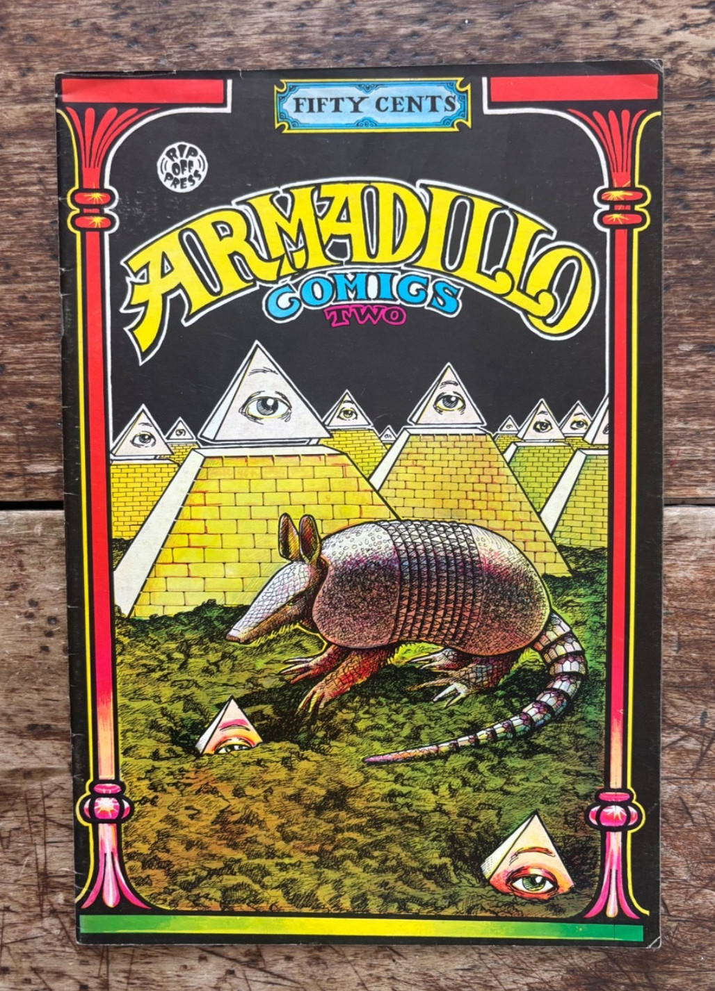ARMADILLO COMICS #2 Rip Off Press 1971/2nd Printing/Jim Franklin/Underground/FN+