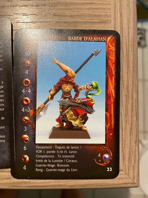 Rackham Confrontation - Barde d'Alahan (Métal) FRLIGM01 + Cartes et Pions VF