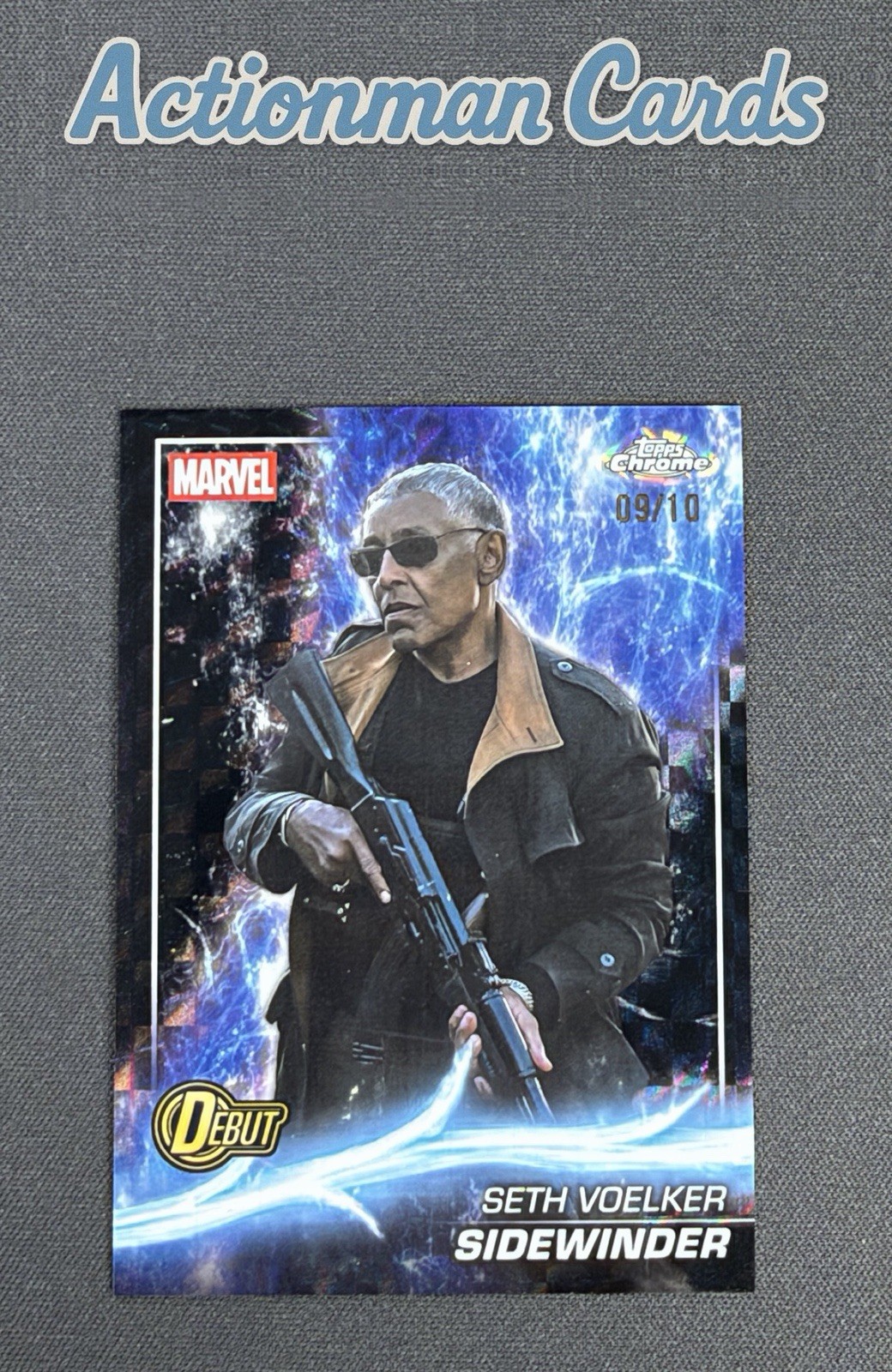 2025 Topps Chrome Marvel Studios Sidewinder #172 Debut Black Refractor /10 Card