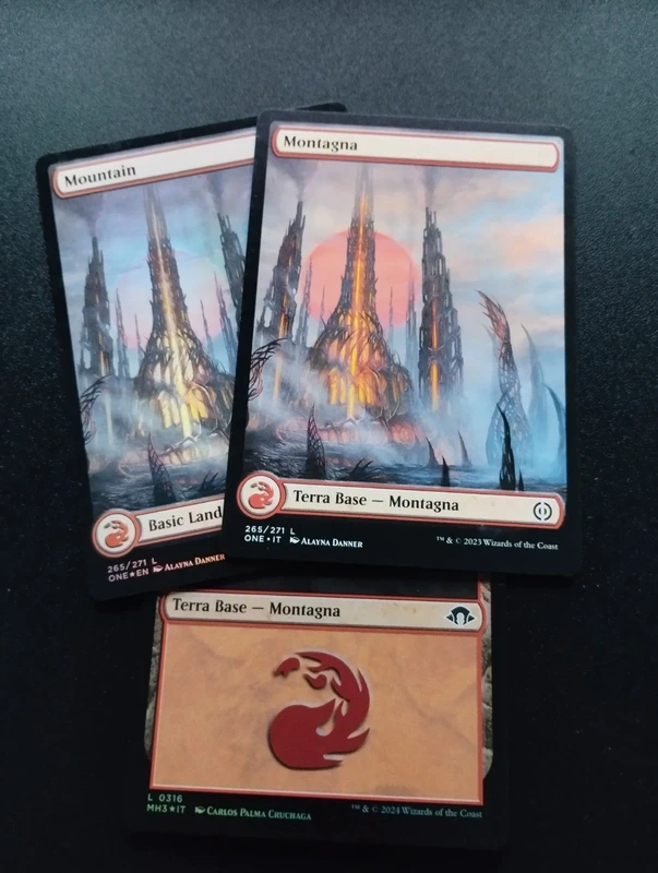 Magic the gathering mtg 3 mountain (2 foil/1 normal)