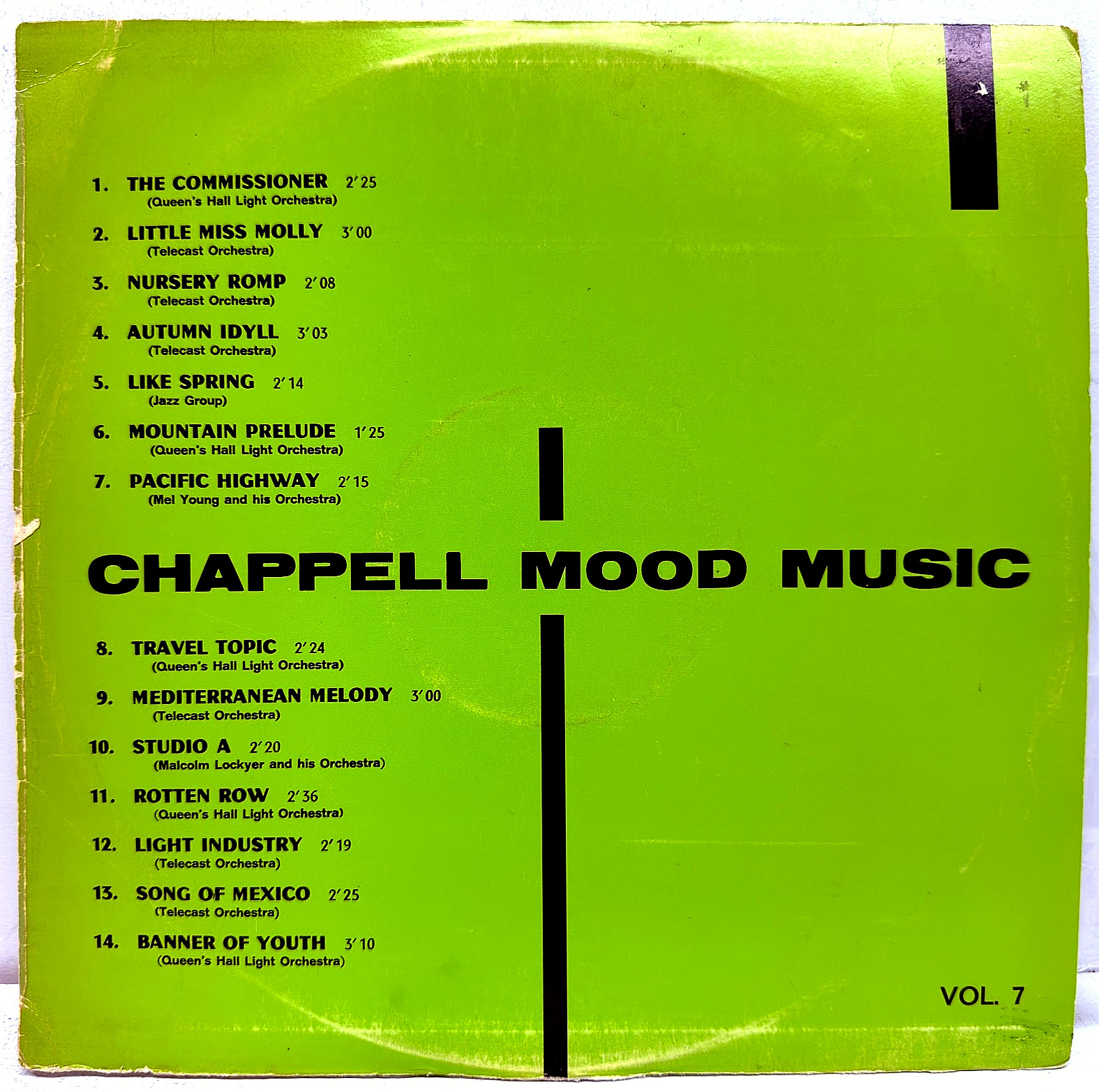 Chappell Mood Music Vol 7 33T Vinyl LP Library Record Production Music