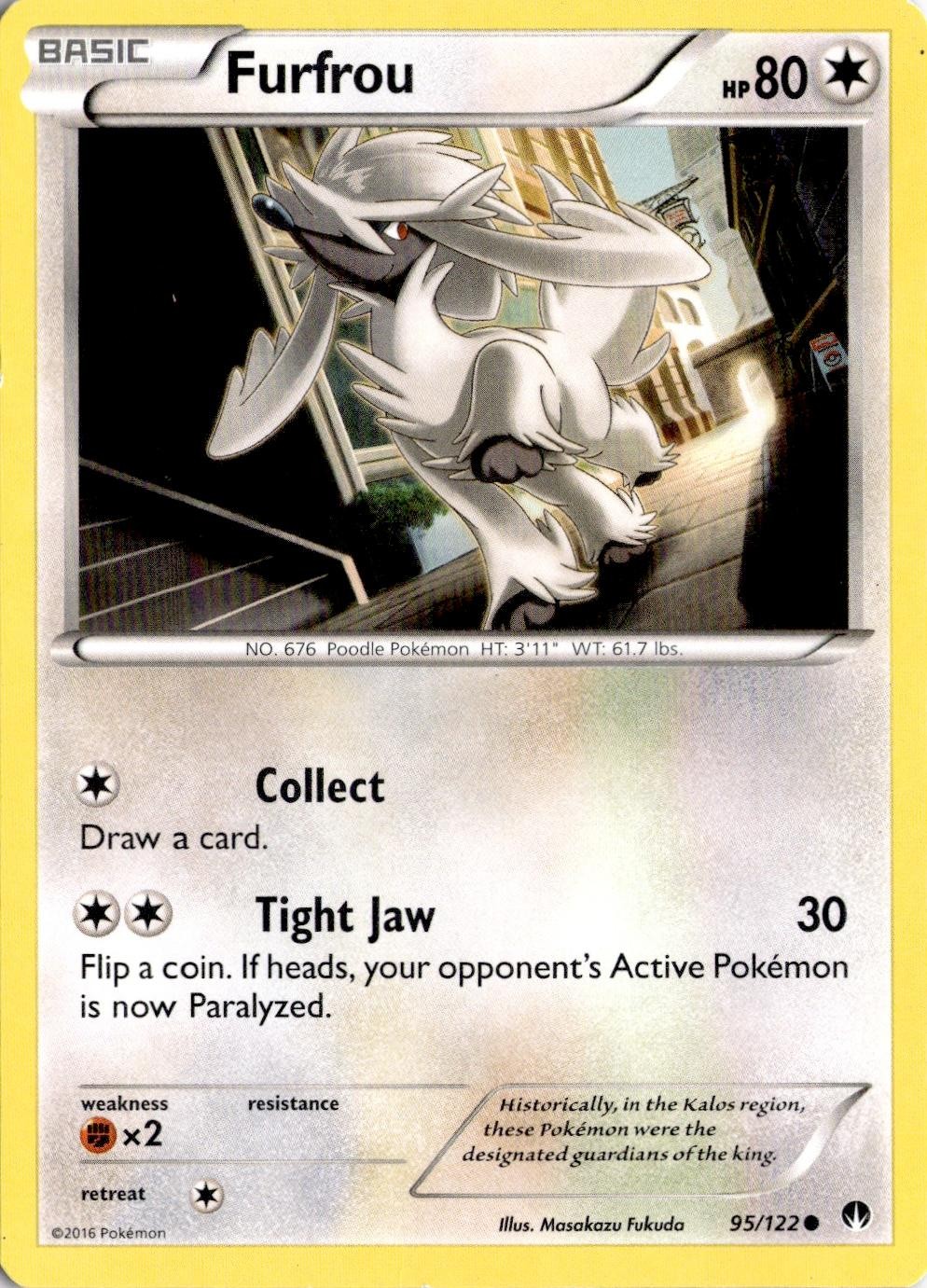 Furfrou 95/122 Pokemon punto di rottura comune giocato moderatamente