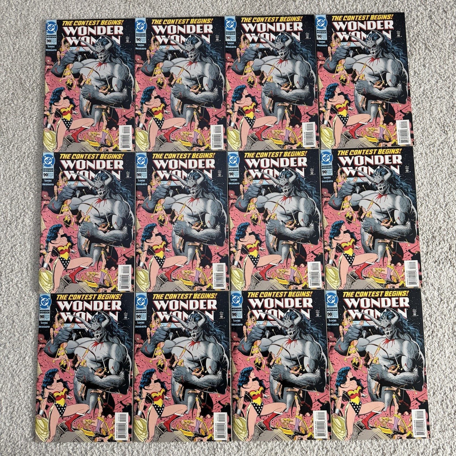 DC Comics Wonder Woman #90 lotto di 12 chiavi 1° Artemide 1994 Brian Bolland