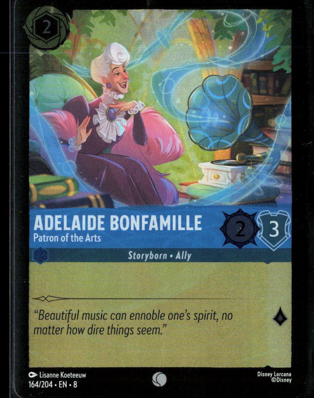 Adelaide Bonfamille - Patron of the Arts 164/204 Foil Reign of Jafar Lorcana NM