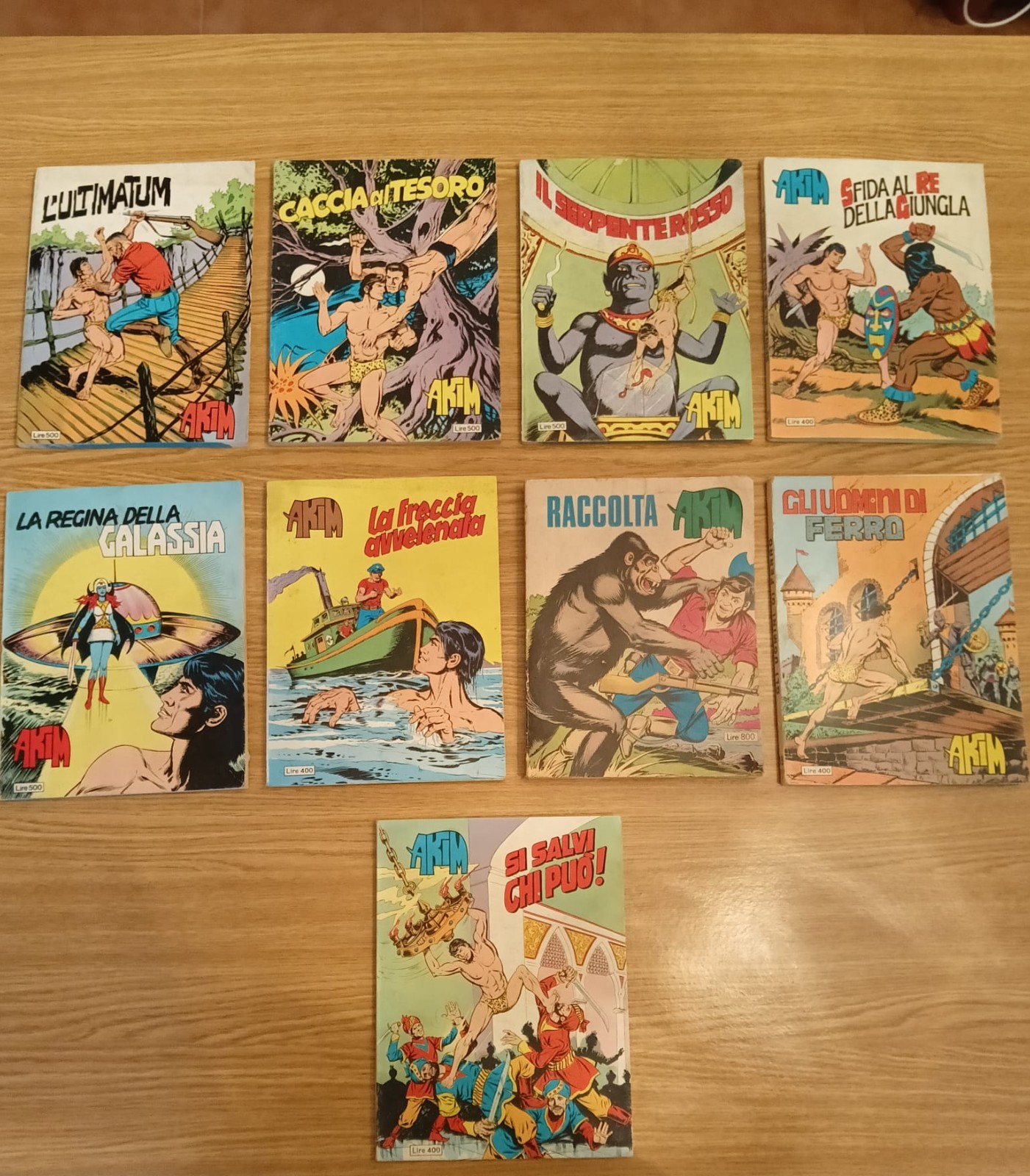 fumetti Akim 9 pezzi