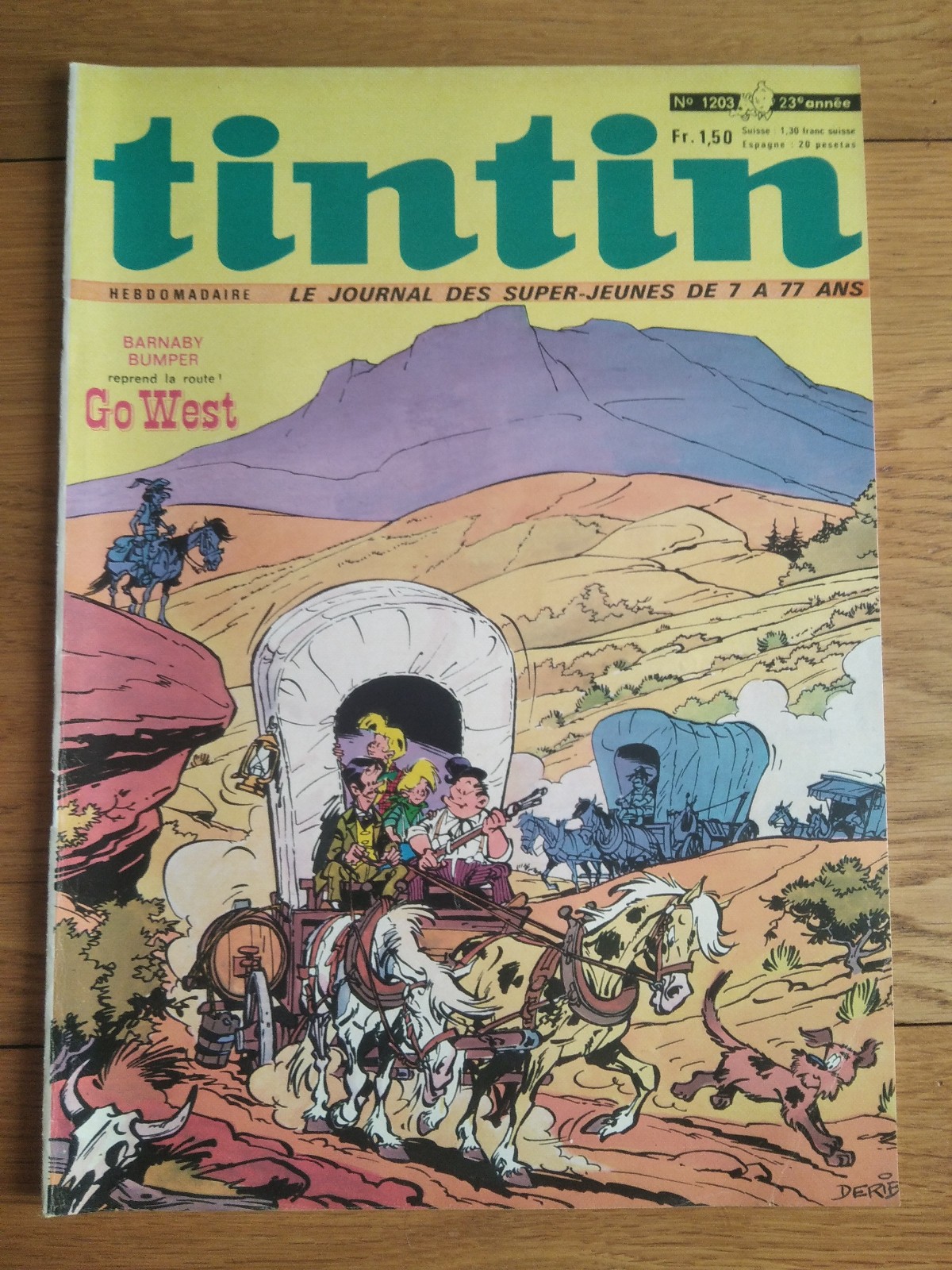 Le journal de Tintin n° 1203 , couverture Derib ( Dargaud , 18/11/1971 )