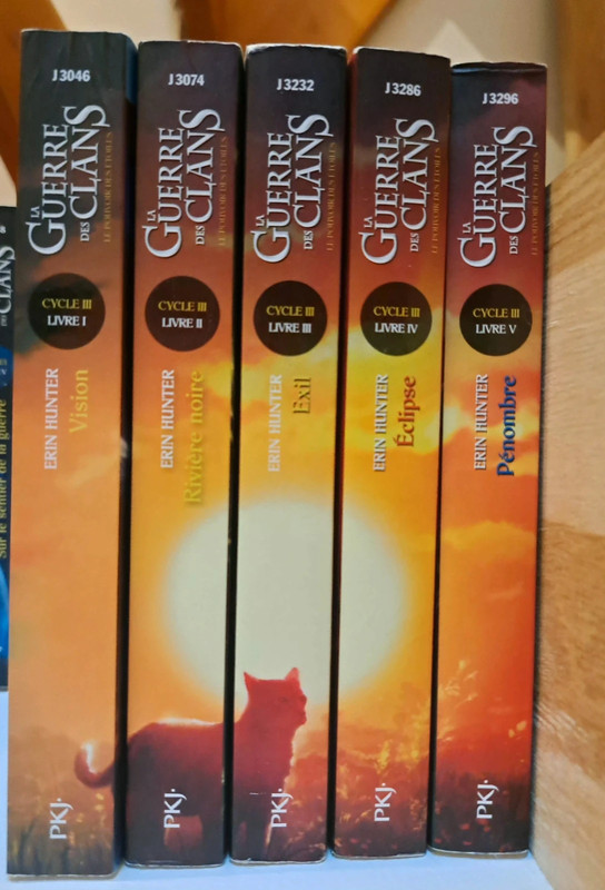 Guerre des Clans Cycle 3, lot de 5