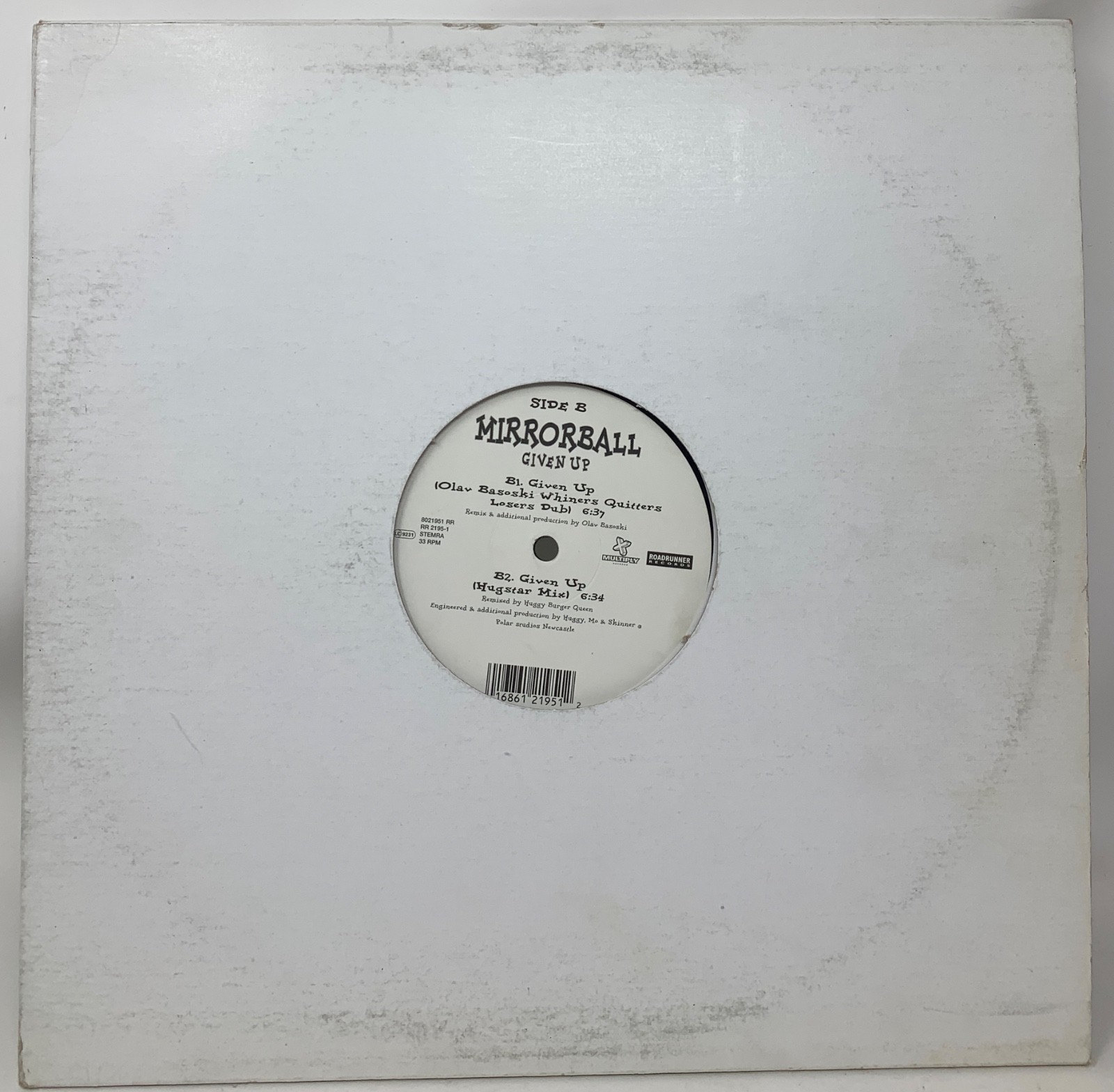 Mirrorball - Given Up 12" USA Vinyl Multiply/Roadrunner Records FREE USA SHIP