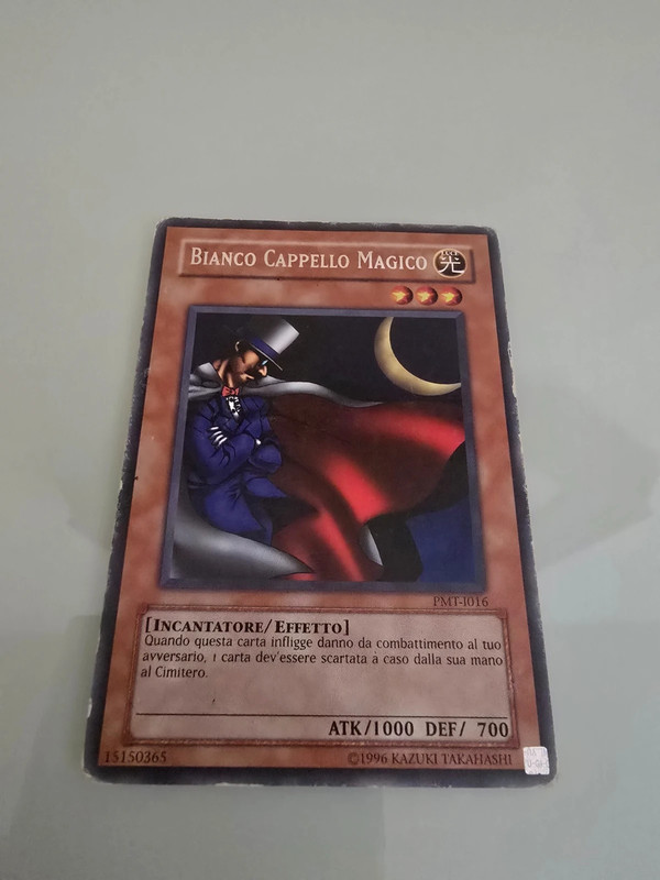 Carta Yu-Gi-Oh! Bianco Cappello Magico PMT-I016 Rara (Predoni Metallici)