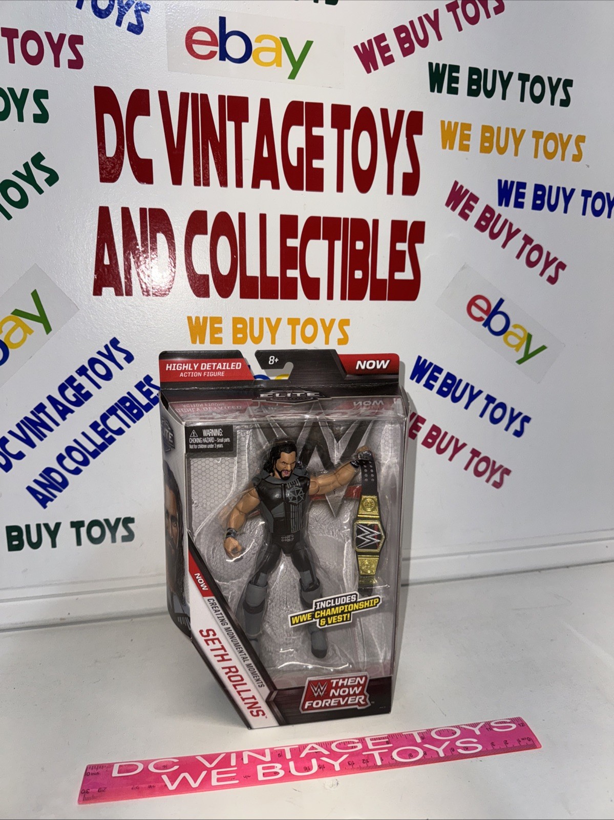 WWE Walmart Exclusive Then Now Forever Elite Seth Rollins Action Figure. NXT AEW