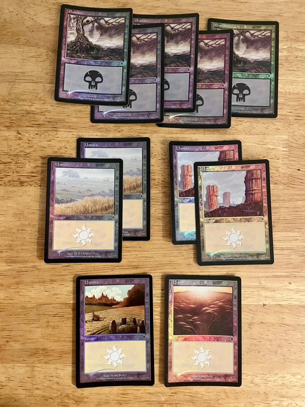 MTG cards 11x Basic Lands Foil invasion