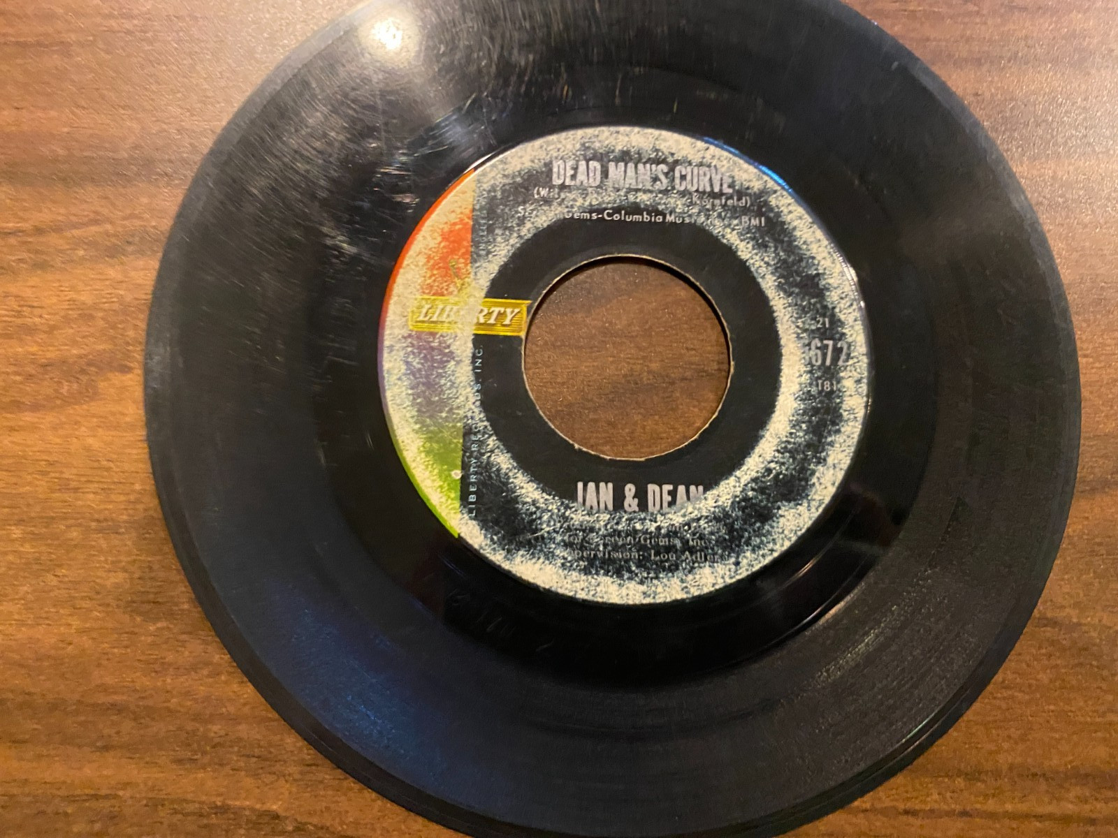 Jan & Dean – Dead Man's Curve / New Girl In School 45 VG Liberty 55721 Surf Hot