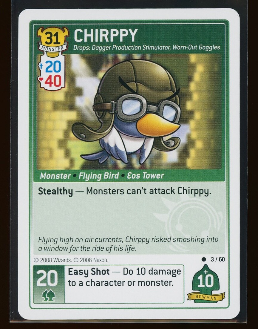 Maplestory iTCG P3ts - Carta Mostro CHIRPPY 3/60 - WOTC 2008