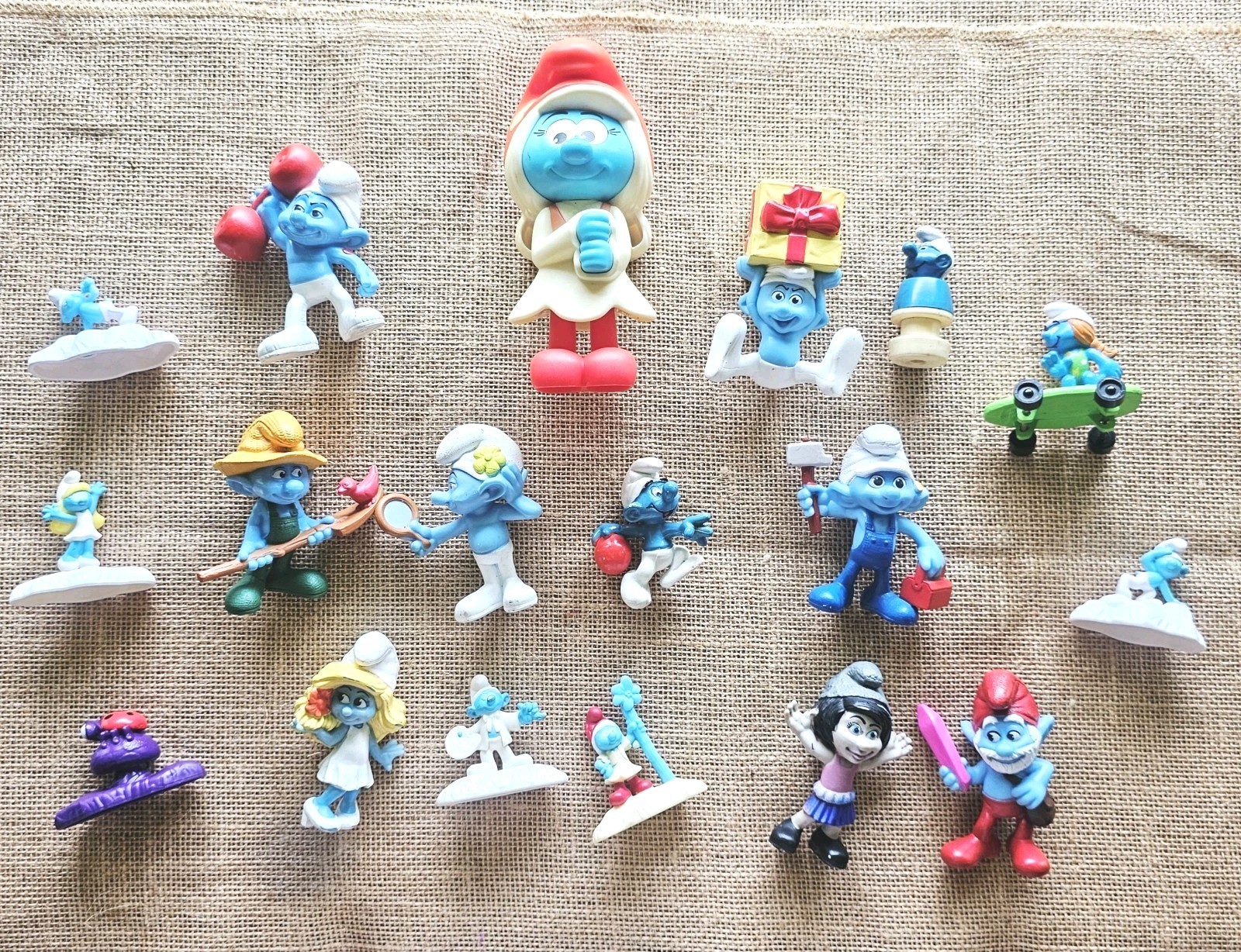 18 Puffi Giocattolo Figure Inc Vintage Illco, Vexy, Papà Puffo PVC e Plastica