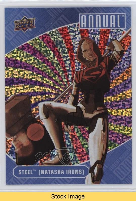 2023 Upper Deck DC Annual Color Wheel Sparkle Steel Natasha Irons #95 READ 1je9