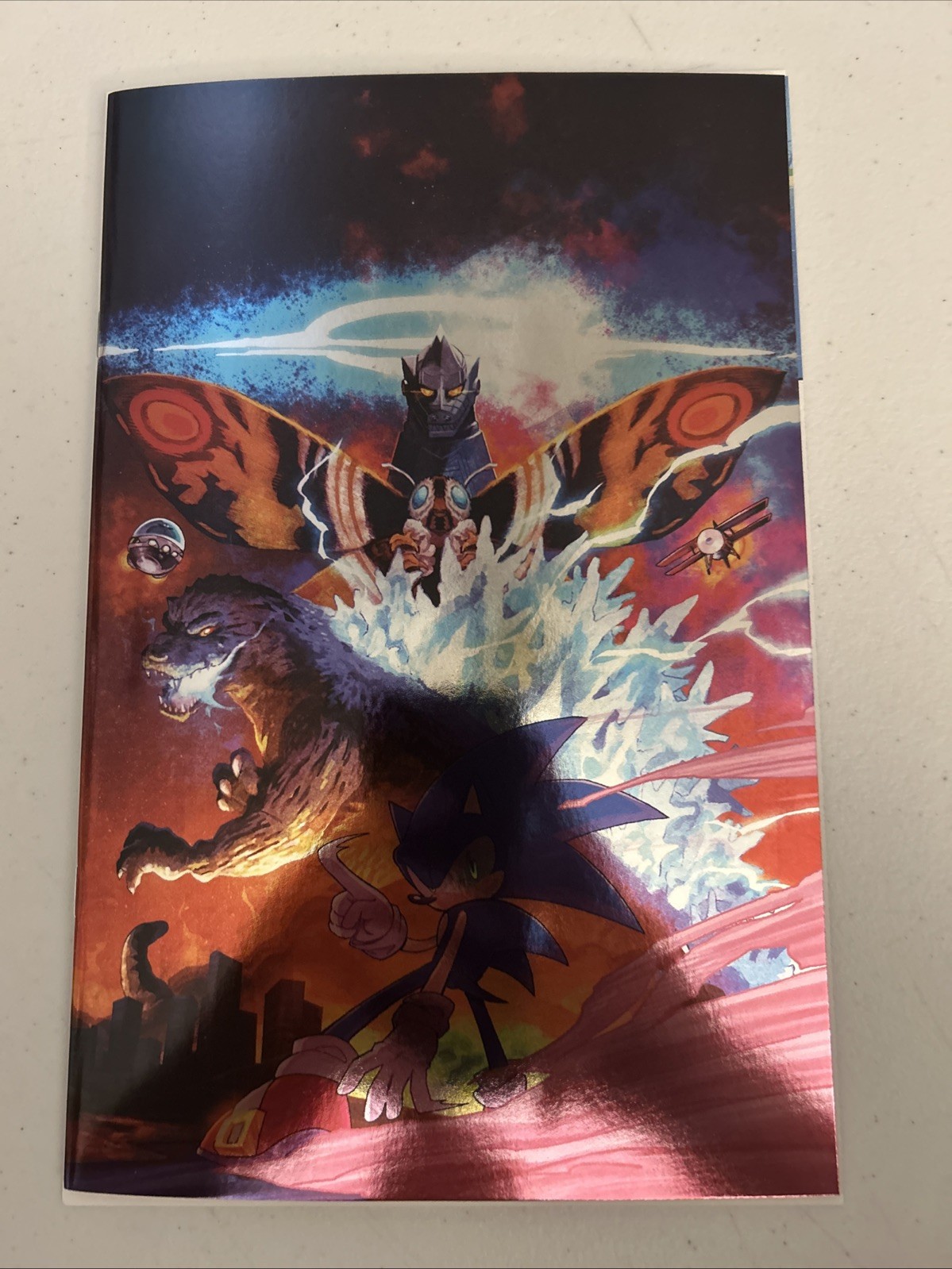 Sonic the Hedgehog x Godzilla #1 Miles Arq variante FOIL IDW Comics 2026 quasi nuovo