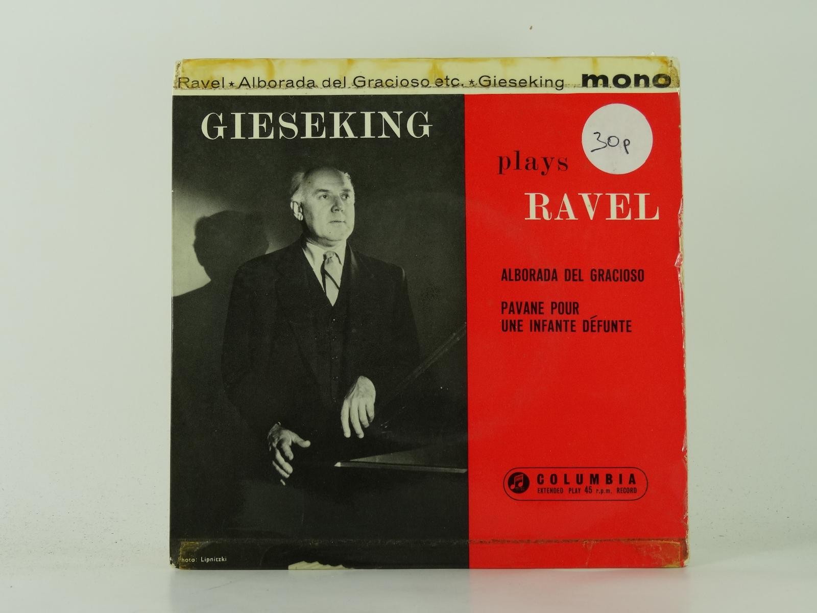 WALTER GIESEKING ALBORADA DEL GRACIOSO (53) 2 Track 7" Single including Picture 