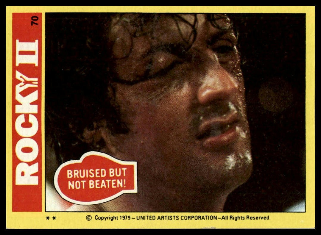 Bruised but Not Beaten! - 1979 Topps Rocky II #70 (b)