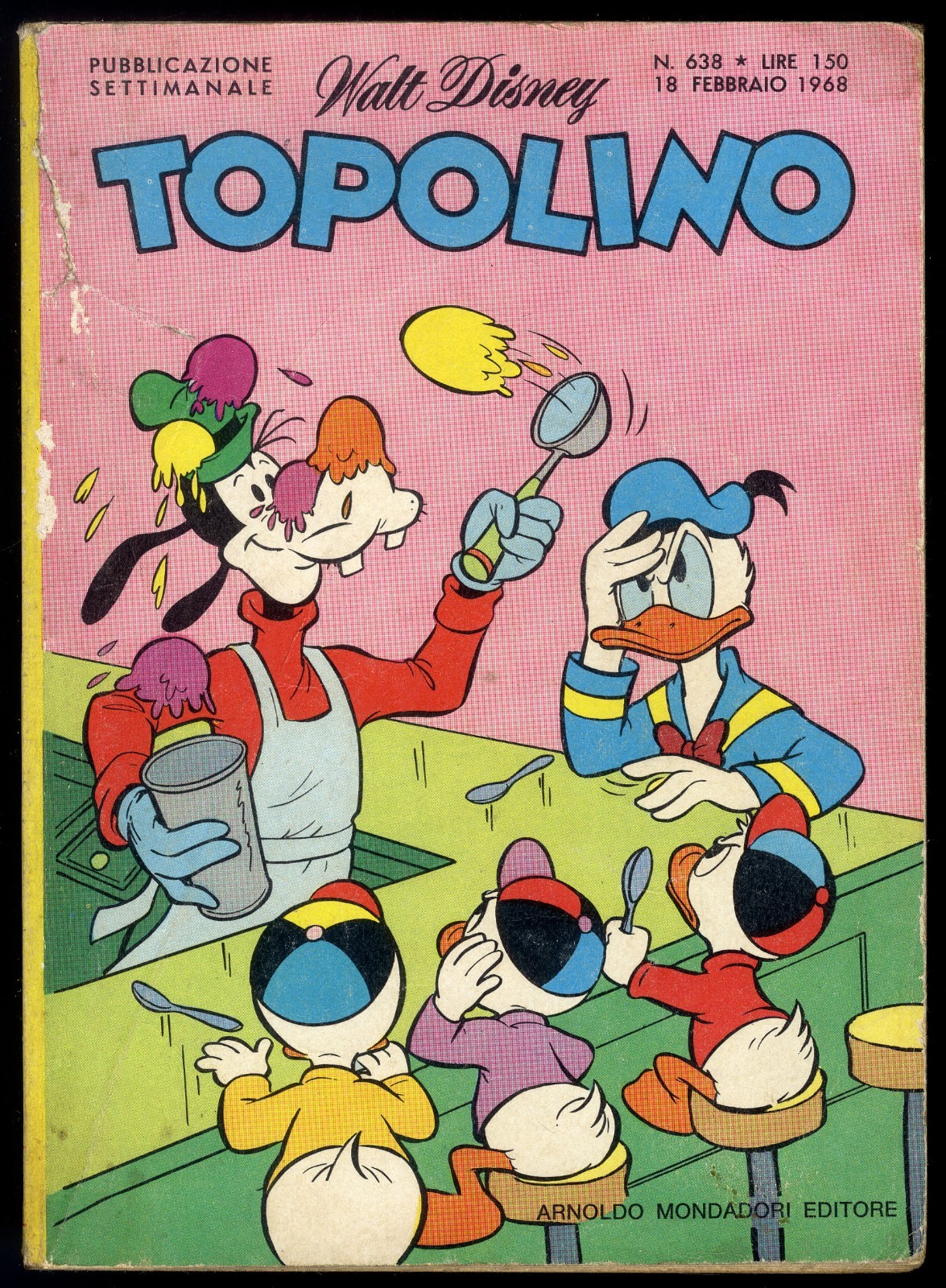 TOPOLINO N° 638 - 18 FEBBRAIO 1968 - SENZA BOLLINI - CONDIZIONE DISCRETO