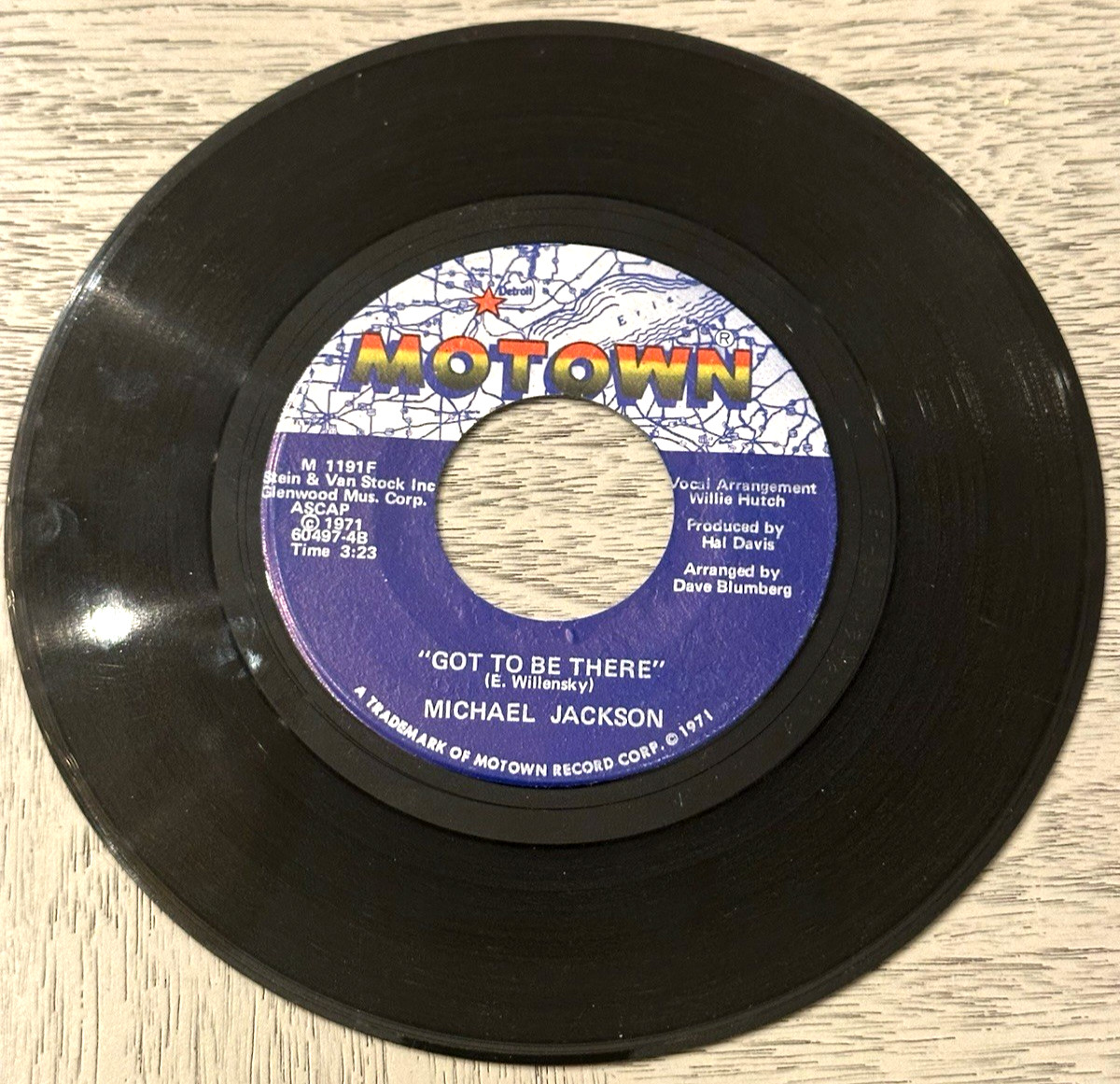 Michael Jackson Got To Be There / Maria Motown 45 Single 1971 Vinyl 7" 45rpm