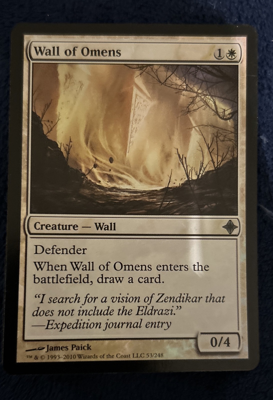 Wall of Omens Rise of the Eldrazi Foil MTG