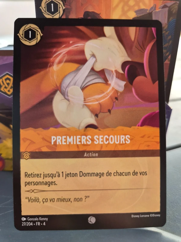 Disney Lorcana Premiers Secours 27/204 FR Brillante Cold Foil
