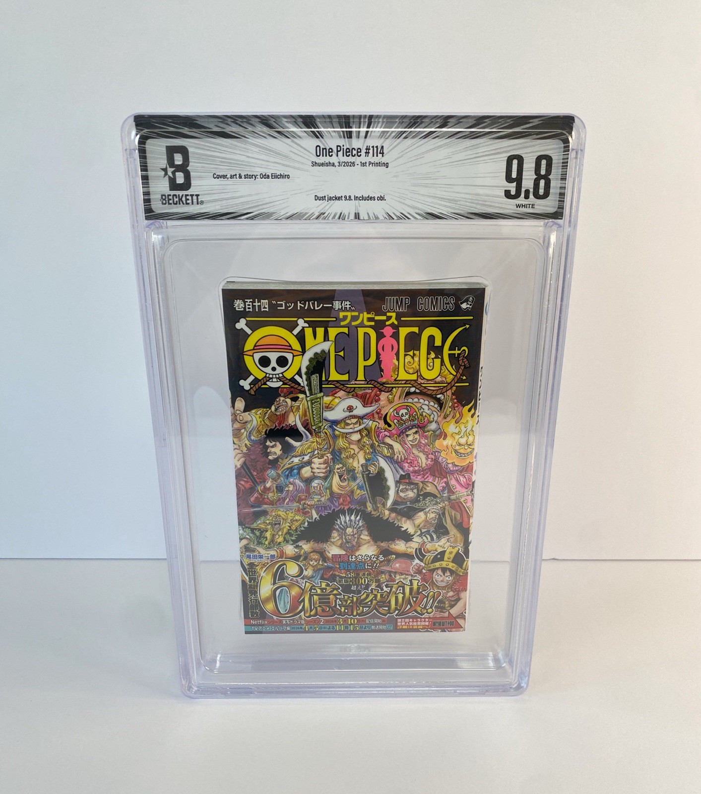BGS 9.8 DJ 9.8 One Piece Vol 114 2026 1° Edizione Stampa Graded Manga Giapponese