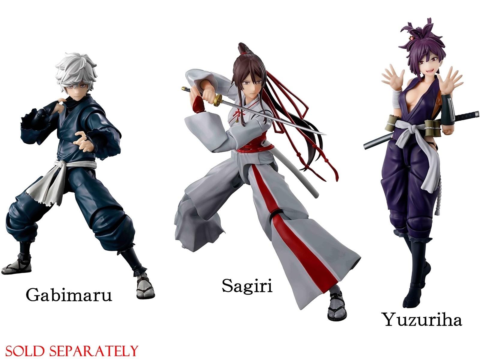 BANDAI Hell's Paradise: Jigokuraku S.H.Figuarts Ninja Gabimaru Sagiri Yuzuriha