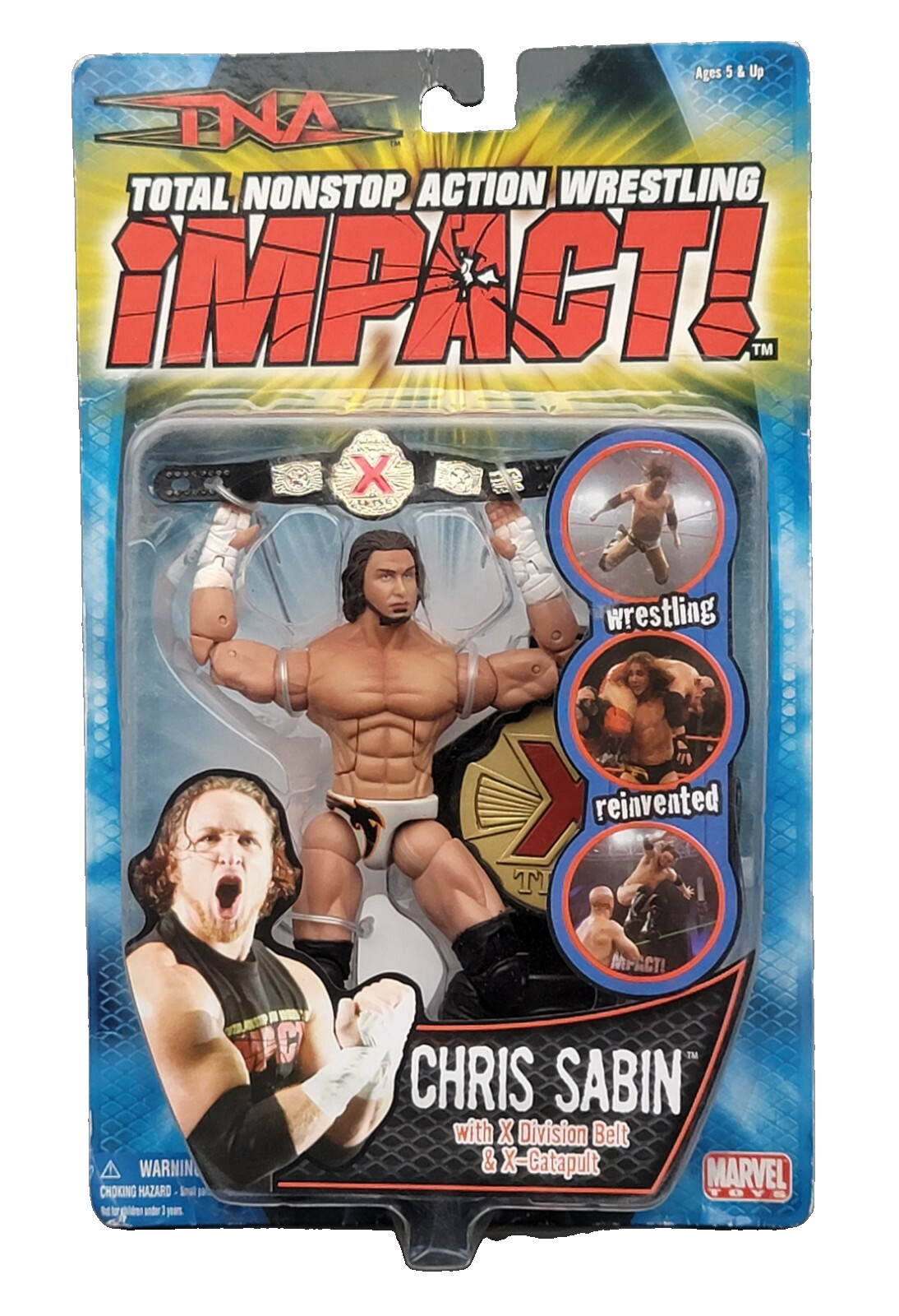 wwe tna wwf ljn classic superstars chris saban w/x-division belt figure