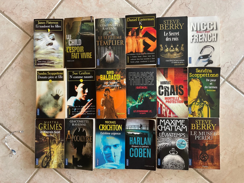 Lot de 17 romans policiers pocket