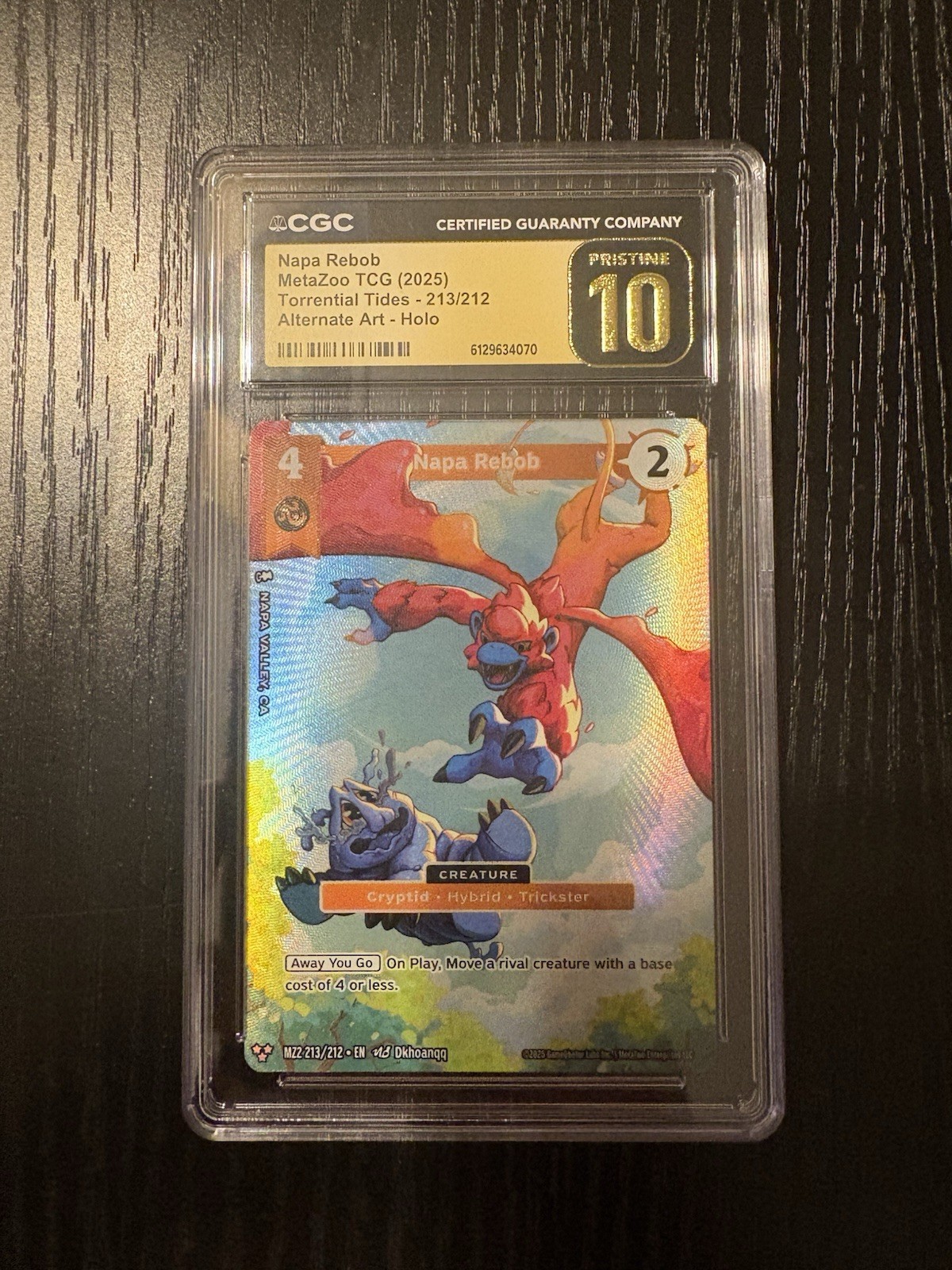 POP 1 MetaZoo TCG Napa Rebob arte alternativa 213/212 torrential Squonk Prestine 10