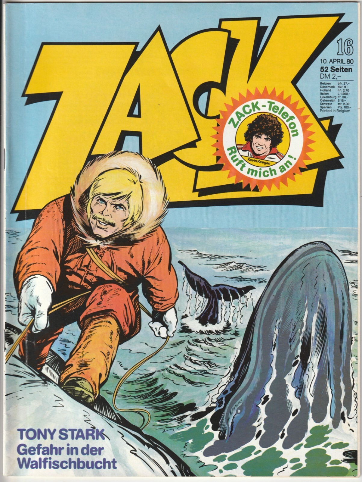 ✪ ZACK #16/1980 Tony Stark - Pericolo nella baia delle balene corallo COMICHEFT Z1/1-