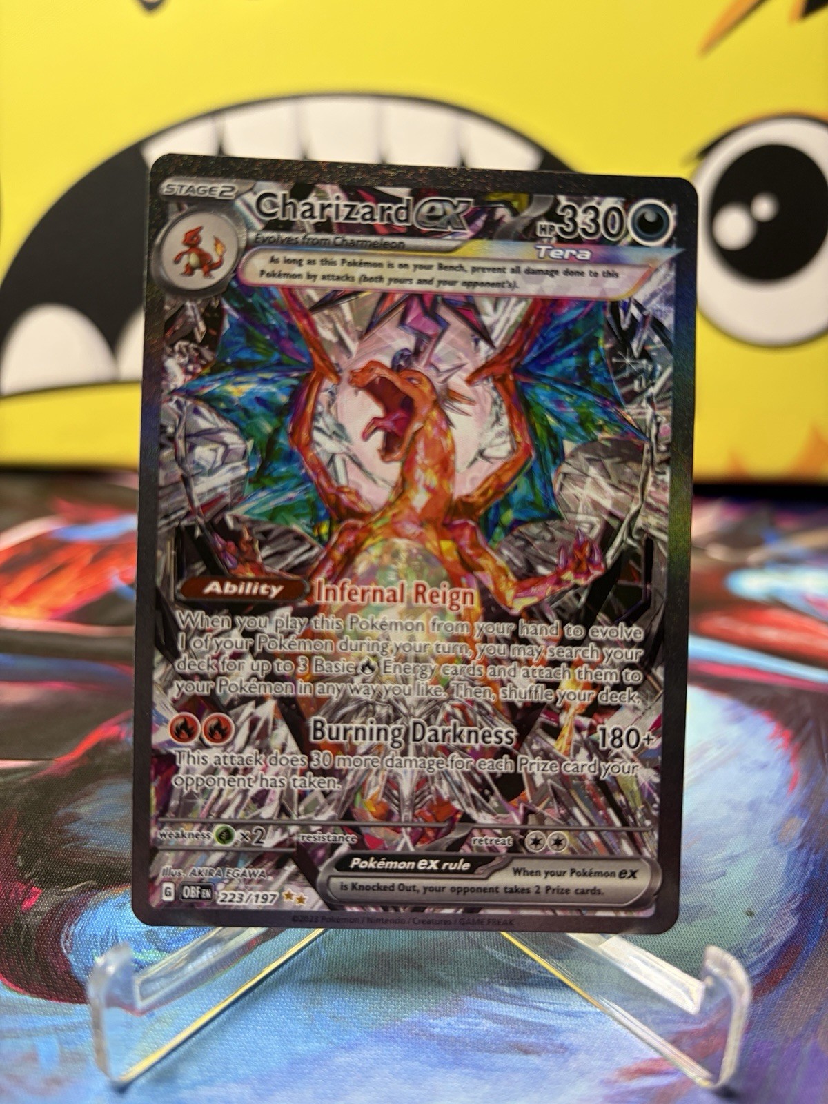 Pokemon TCG Charizard ex 223/197 SV03 Fiamme Ossidiana SIR Holo Full Art 2023