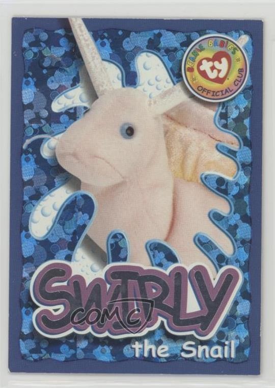 1999 Ty Beanie Babies Series 4 Wild Cards Chase Silver Swirly the Snail #269 0u7