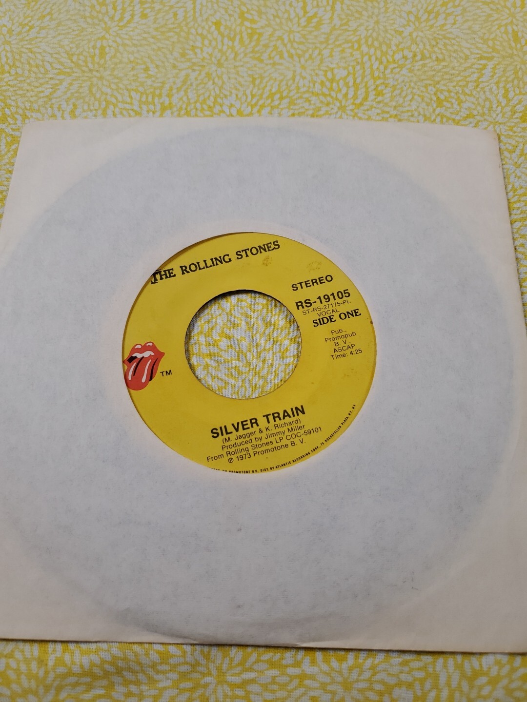 The Rolling Stones “Angie / Silver Train" 7" 45 rpm RS-19105
