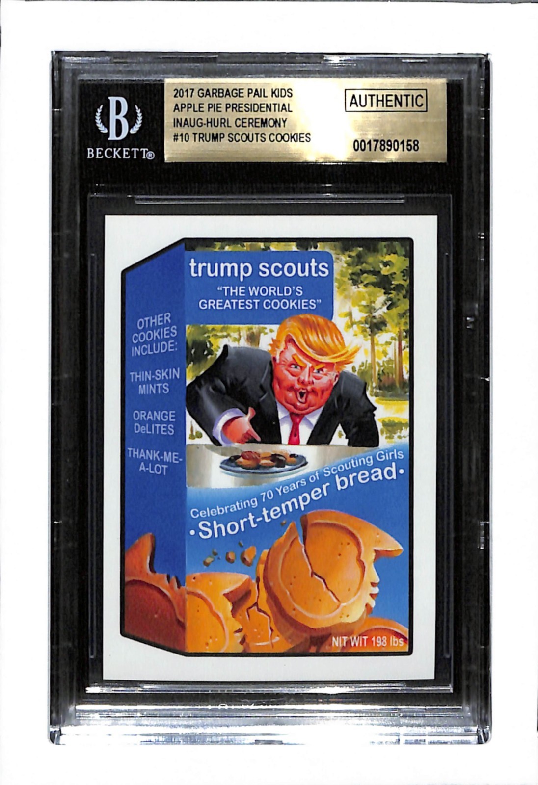 2017 PACCHETTI STRAVAGANTI CERIMONIA INAUGURALE #10 TRUMP SCOUTS BISCOTTI - SOLO PR 290