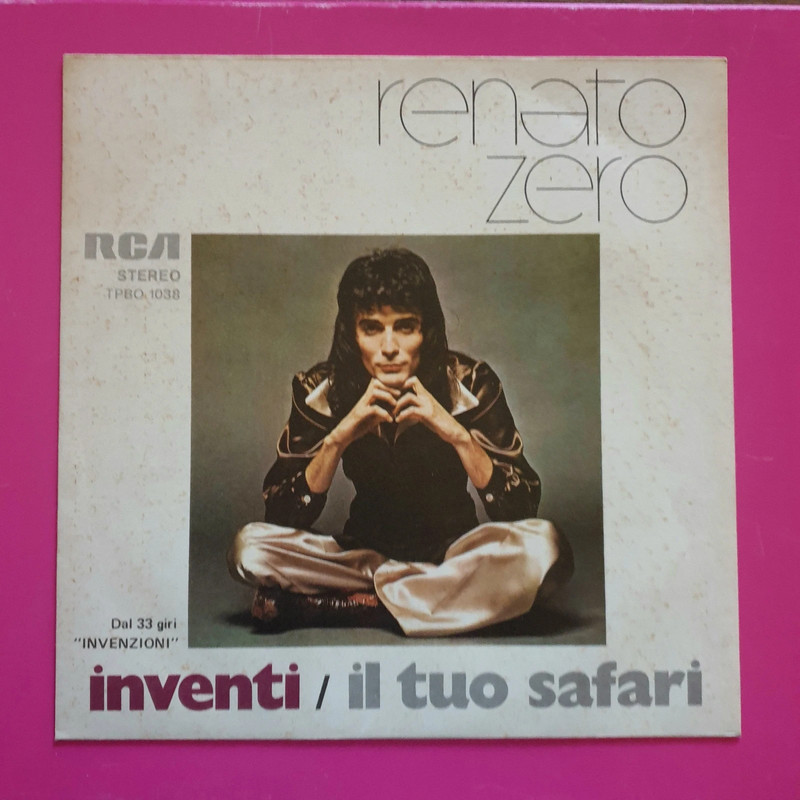 Renato Zero 45 giri promo Inventi 1977
