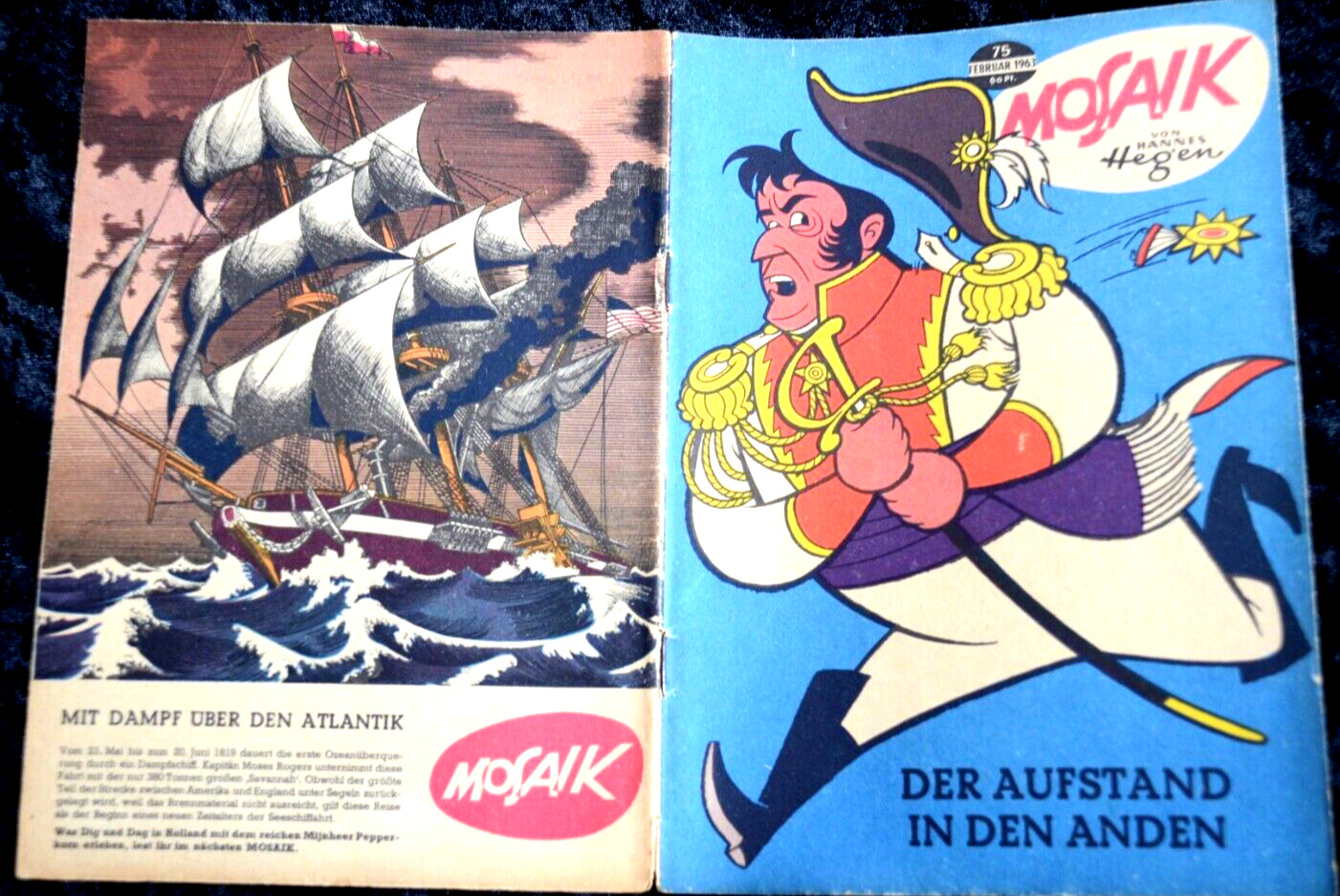 Original MOSAIK Hannes Hegen Nr. 75 La Rivolta Nelle Ande DDR 1963