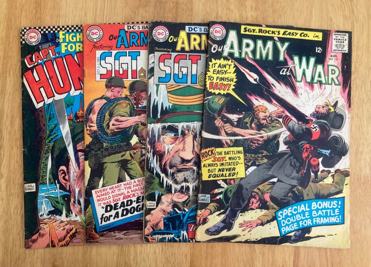 Lotto di *4* Guerra DC anni 60! IL NOSTRO ESERCITO IN GUERRA/SGT. ROCK #157, 158, 161 + 1 altro!